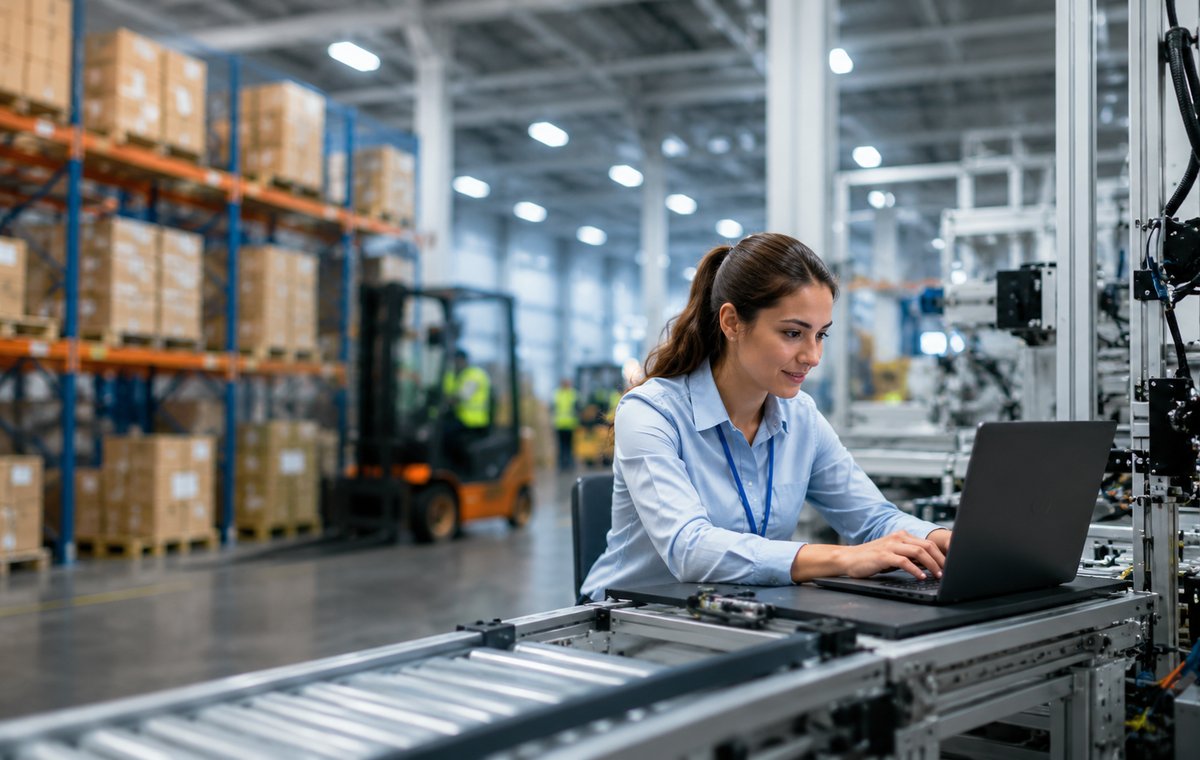 Infiniyard industrial real estate advisory in a logistics warehouse